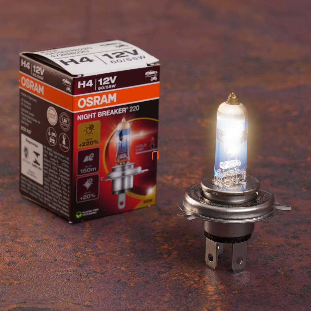Bontott csomagolású Osram Night Breaker +220% H4 halogén autóizzó, 1 darabos