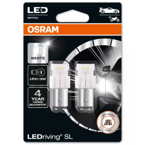  Osram LEDriving SL P21/5W hidegfehér LED, ≙ P21/5W, BAY15d foglalat, 7528DWP-2BL, 2db/bliszter
