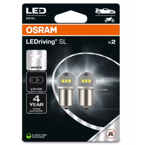   Osram LEDriving SL R10W hideg fehér LED izzó, BA15s foglalattal, ≙ R10W, jelzőlámpákhoz és irányjelzőkhöz, 5008DWP-2BL, 2db/bliszter