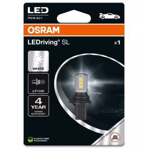   OSRAM LEDriving SL PS19W, hidegfehér fényű, LED-es PS19W helyettesítő lámpa, 12 V, 6000 K, nappali menetfényhez, off-road felhasználásra, 5201DWP-1BL