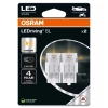 Osram LEDriving SL W21W borostyánsárga LED, ≙ W21W, W3x16d foglalat, 7505DYP-2BL, 2db/bliszter