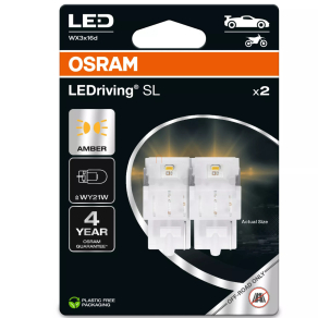   Osram LEDriving SL WY21W borostyánsárga LED, WX3x16d foglalattal, ≙ WY21W, 7504DYP-2BL, 2db/bliszter