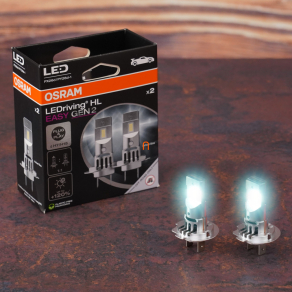   Osram LEDriving HL Easy Gen 2 H7/H18, hidegfehér LED tompított és távolsági fényszóró szett, 6500 K, 2000 lumen, PX26d foglalat, 90°-ban elforgatható kialakítás, ultrakompakt méret, 64210DWESY2-2HB, 2db/csomag