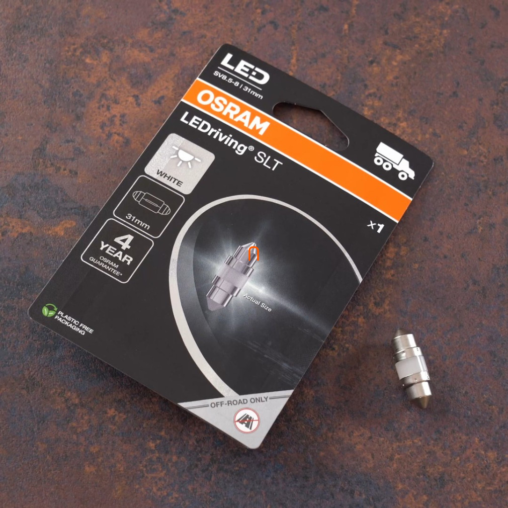 Osram LEDriving SLT teherautó C5W LED, 24V, 5800 K hideg fehér fény, SV8.5-8 foglalattal, ≙ C5W, beltéri és jelzőfényhez, 6430DWP-1BL, 1 darab/csomag