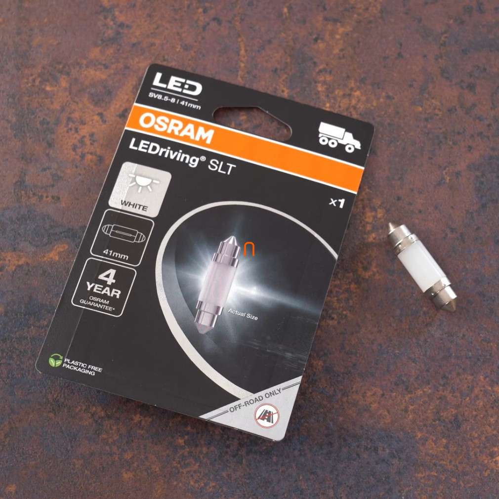 Osram LEDriving SLT C5W teherautó LED izzó, 24V, 5700 K hideg fehér fény, SV8.5-8 foglalattal, ≙ C5W, hosszított 42 mm-es kivitel, 6421DWP-1BL, 1 darab/csomag