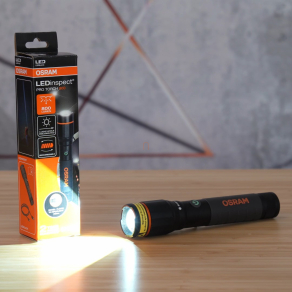  Osram LEDinspect Pro Torch 800, 800 lumenes nagy teljesítményű LED zseblámpa, állítható fókuszú fénynyaláb, IP44 védelem, LEDIL431
