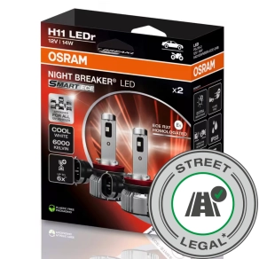   Legális ECE engedélyes Osram Night Breaker LED Smart H11 2db/csomag,  ECE R37,  64211DWNBSM-ECE
