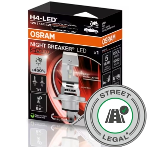   Legális Osram Night Breaker LED Speed H4 +450% motorkerékpár LED 1 db/csomag