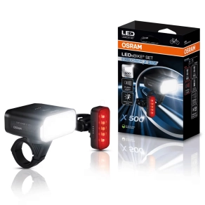   Osram LEDsBIKE Explorer X 500 magas fényerejű kerékpár lámpa szett, első lámpa + hátsó féklámpa - LEDBL201 SET