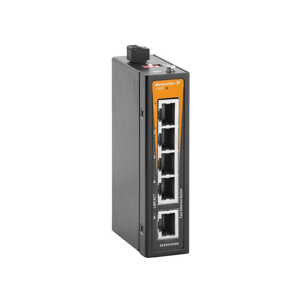 Ipari hálózati switch, nem konfigurálható, Portok száma:  5x 10/100Mbit/s RJ45, DIN sínre, IP40 IE-SW-ELB-05-5TX 2828540000 Weidmüller