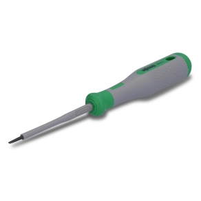 Wago 206-2111 VDE lapos csavarhúzó, 2,5 x 0,4 x 75 mm, 1000 V-ig, szigetelt, kétkomponensű markolat, 1-es markolatméret (100 mm), zöld/szürke