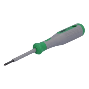 Wago 206-2120 VDE keresztcsavarhúzó, PH0 x 60 mm, 1000 V-ig, szigetelt, kétkomponensű markolat, 1-es markolatméret (100 mm), zöld/szürke