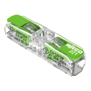   Wago kettes sodrott vezeték összekötő max. 4 mm² 32 A átlátszó (221-2431)