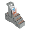 Wago 2585-344 relémodul, 24 V DC, 4 váltóérintkező, 5 A tartós határáram, kézi működtetés, reléaljzat és alaprelé készlet, sárga állapotjelzés, 31 mm széles