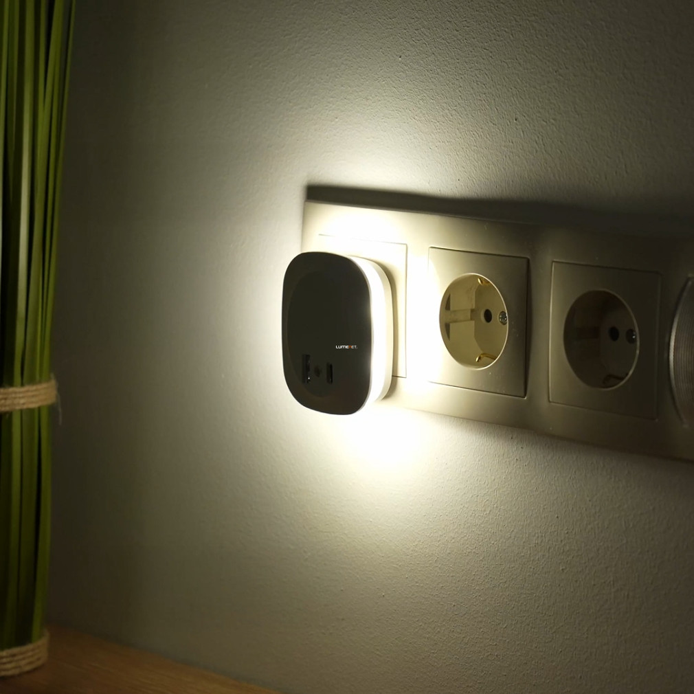 Ledvance éjszakai LED irányfény 2 USB csatlakozóval, fehér (Lunetta)