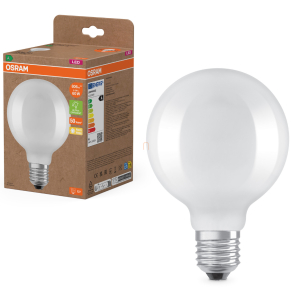   Osram E27 LED nagygömb, 3,8W, 806 lm, 2700 K, melegfehér, opál üveg-60 W izzó helyett - Superstar+ Classic Globe95