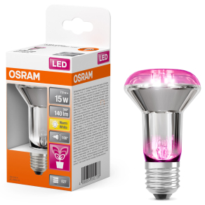   Osram E27 LED növénynevelő, 7,5W, 140 lm, 1300 K, candlelight, üveg-15 W izzó helyett - Star Grow Spot filament