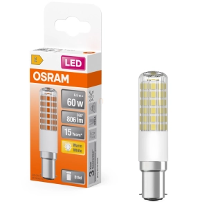   Osram B15d LED 6,5W, 806 lm, 2700 K, melegfehér, fehér, műanyag-60 W izzó helyett - Special T Slim