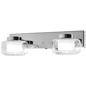   Ledvance Orbis Flame szabályozható fürdőszobai fali LED lámpa 2 foglalattal króm színben