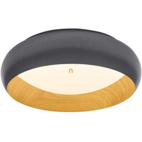   Ledvance Orbis Livia mennyezeti LED lámpa, fa hatású-sötét szürke színben, 30 cm