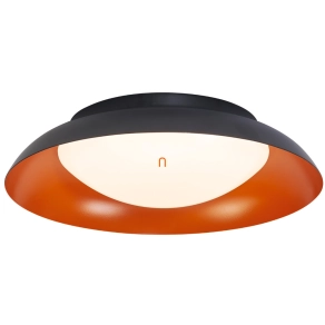  Ledvance Orbis Plate mennyezeti LED lámpa fekete-narancssárga színben, 31 cm