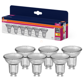   Osram GU10 LED 4,3W, 350 lm, 2700 K, melegfehér, áttetsző üveg-50 W izzó helyett, 6 darabos - Value Spot PAR16