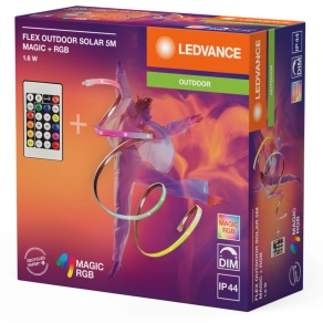   Ledvance Flex Outdoor Solar 5M Magic RGB – Napelemes kültéri LED szalag, színváltós RGB világítás, távirányítóval, 5 méter hosszú, IP44