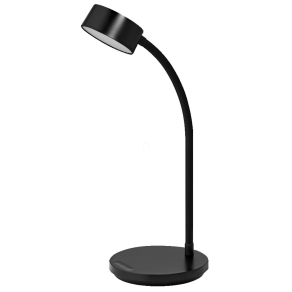   Ledvance Office Line Desk Cylinder - Állítható színhőmérsékletű (3000K/4000K/6500K) fekete asztali LED lámpa, USB, 3-fokozatú fényerőszabályozás, 4,8W, IP20