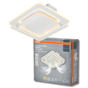   Osram Ceiling Fan Grill Square ventilátoros mennyezeti LED lámpa távirányítóval, 55W 3000-6500 K fehér