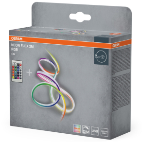   Osram Neon Flex 2M RGB USB Remote Control – Dekoratív, színes LED szalag homogén fényeloszlással, USB csatlakozással, 4W