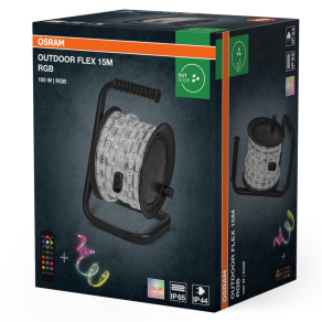   Osram Outdoor Flex 15M RGB IP65 Remote Control – Robusztus és bővíthető RGB LED szalag, IP65, 100W, távirányítóval, 15m hosszú, kül- és beltérre