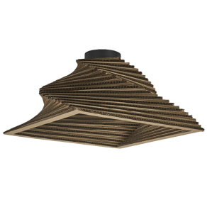   Papír mennyezeti lámpa, csavart - Osram Decor Cardboard Square, 1xE27 foglalattal, 220-240 V