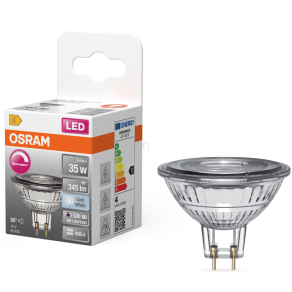   Osram GU5.3 LED 3,4W, 345 lm, 4000 K, hidegfehér, dimmelhető, áttetsző üveg-35 W izzó helyett - Star Spot MR16