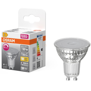   Osram GU10 LED 3,7W, 350 lm, 2700 K, melegfehér, dimmelhető, áttetsző üveg-50 W izzó helyett - Superstar Spot PAR11