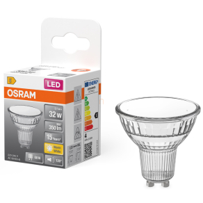   Osram GU10 LED 3,1W, 350 lm, 2700 K, melegfehér, áttetsző üveg-30 W izzó helyett - Star Spot PAR16