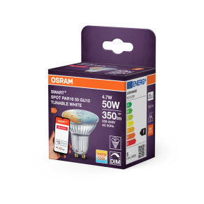   Osram Smart+ ZigBee GU10 LED, 4,7 W, 350 lm, 2700-6500 K, dimmelhető