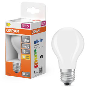   Osram E27 LED 5,9W, 806 lm, 2700 K, melegfehér, opál üveg-60 W normál izzó helyett - Star Classic A