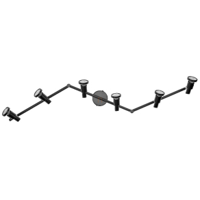   Osram LED spot GU10 karos spot lámpa LED fényforrással, fekete színben 6 foglalattal