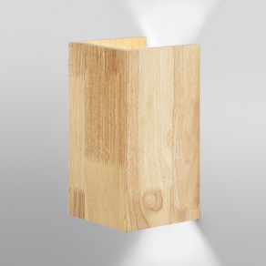   Osram Smart + Matter Wall Wood szabályozható fa hatású fali LED lámpa indirekt fénnyel, sárga