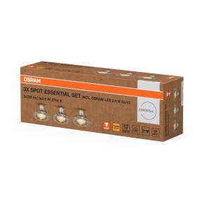   Osram Essential Recess süllyesztett spot lámpa szett, melegfehér, fehér (3 darabos)