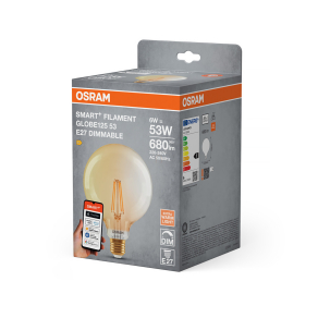   Osram Smart+ Matter Filament Classic E27 LED, 6 W, 680 lm, 2400 K, dimmelhető