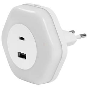   Osram éjszakai LED irányfény 2 USB csatlakozóval, fehér (Lunetta Hexagon)