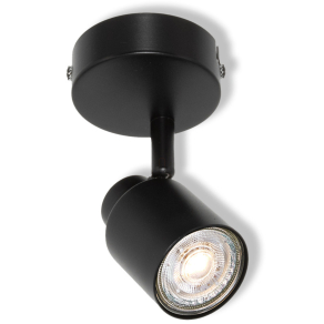   Osram LED Spot Primal 1XGU10 Round Black – Fekete mennyezeti spotlámpa forgatható fejjel, GU10 foglalattal, max. 6W, IP20