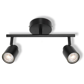   Osram LED Spot Primal – Mennyezeti állítható spotlámpa 2x GU10 foglalattal, fekete szín, állítható spotfejekkel, IP20