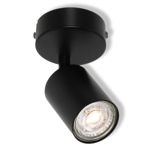  Osram LED Spot Elemental 1XGU10 Round Black – Mennyezeti spotlámpa fekete színben, forgófejjel, GU10 foglalattal, IP20, 220-240V, maximum 6W