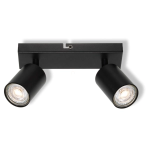   Osram LED Spot Elemental 2XGU10 Black - Mennyezeti spotlámpa 2 forgatható fejjel, IP20, fekete, alumínium/acél, max 2x6W GU10