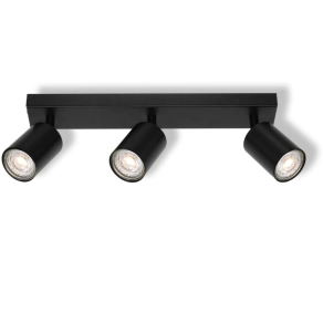   Osram LED Spot Elemental – Fekete mennyezeti spotlámpa 3xGU10 foglalattal, elforgatható fejekkel, 370x60x138 mm, IP20, max 3x6W