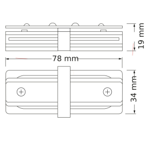   Osram Connector 1-phase tracking system I Type Black – Fekete összekötő elem egyfázisú sínrendszerekhez, alumínium/műanyag