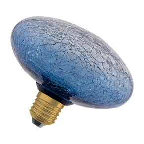   Osram Decor E27 LED design fényforrás, melegfehér fényű, 300 lm, 3,5 W, színezett-roppantott üveg, kék