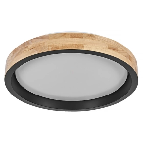   Osram Orbis Mariano szabályozható mennyezeti LED lámpa, fa hatású, 24 W, 1450 lm, 3000 K, állítható fényerősség 3 fokozatban, fekete-barna